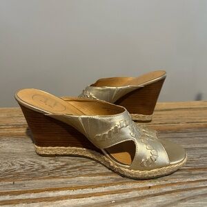 Jack Rogers Sophia Wedge Sandals Size 8 EUC